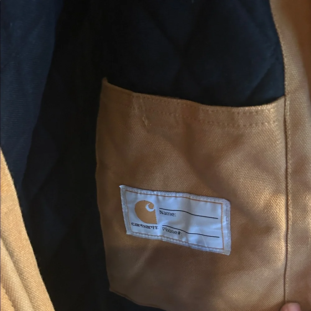 Carhartt Tan Hooded Zip-Up Jacket - Picture 3 of 4